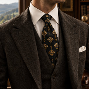 Old Money 1920s Art Deco Luxury Tie