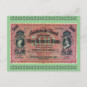 Old Money: 500 German Mark Postcard