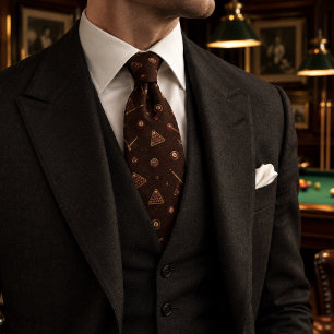 Old Money Billiards Pool Cue Gentleman's Tie