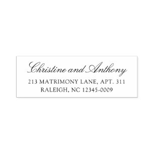 Old Money Classic Wedding Return Address Self-inking Stamp