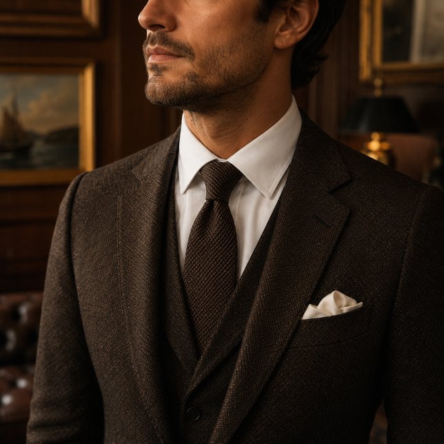 Old Money Dark Brown Birdseye Tie (Creator Uploaded)