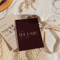 Old Money Deep Red Gold Retro Fancy Wedding