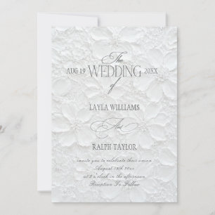 Old Money Editorial Wedding Photo Invitation