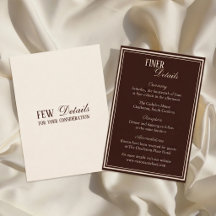 Old Money Espresso Brown Chic Wedding Details