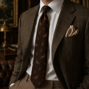 Old Money Grouse Game Bird Heather Herringbone Tie