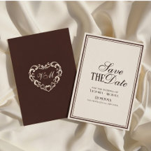 Old Money Ivory & Espresso Brown Fancy Wedding