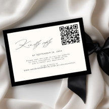 Old money kindly reply script ivory wedding QR