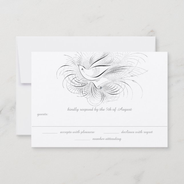 OLD MONEY, LOVE BIRDS, RSVP CARD (Front)