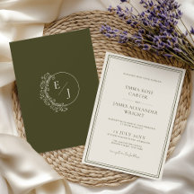 Old Money Olive Green Elegant Wedding