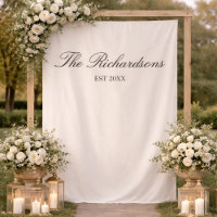 Old Money Personalised Fabric Wedding Welcome Sign