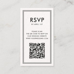 Old Money   quiet luxury QR CODE wedding RSVP   Enclosure Card