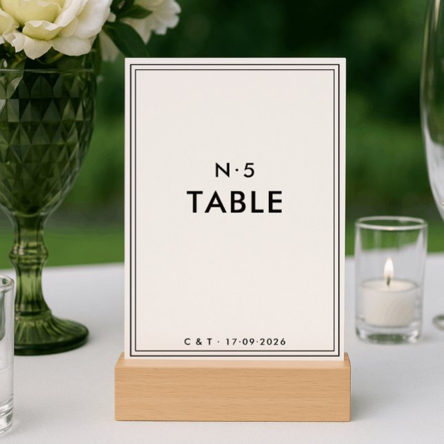 Old Money | Quiet Luxury Wedding table number card (Creator Uploaded)