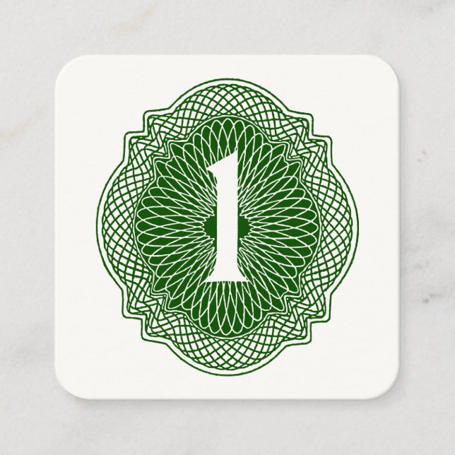 Old Money Square Business Card (Front)