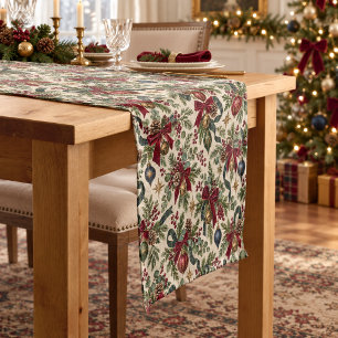 Old Money Tartan Christmas Short Table Runner
