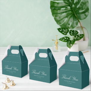 Old Money Teal Classic Wedding Favour Box