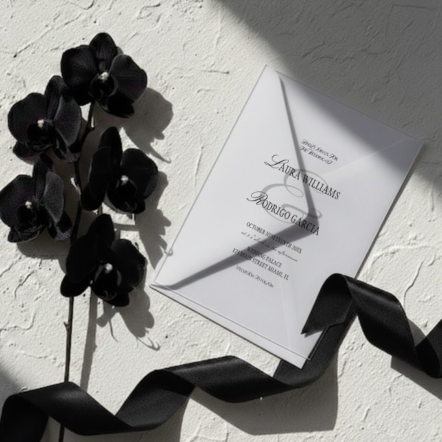 Old Money Timeless Wedding Acrylic Invitations (Creator Uploaded)