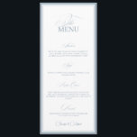 Old Money Wedding Dusty Blue Dinner Menu Card<br><div class="desc">Infuse your celebration with timeless elegance using our Old Money Wedding Dusty Blue Dinner Menu Card. Featuring a refined dusty blue background and graceful classic typography, this design captures the quiet luxury and sophistication of the old money aesthetic. Perfect for estate, coastal, or elegant ballroom weddings, it adds a polished...</div>
