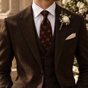 Old Money Wedding Orchid Pocket Square Herringbone Tie