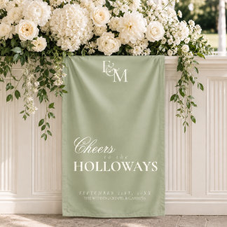 Old Money Wedding Reception Decor Banner