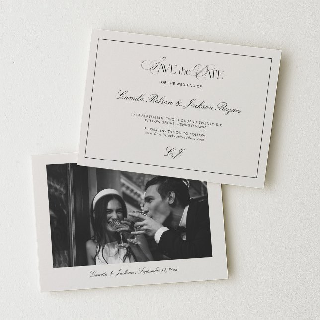 Old Money Wedding Save the Date Invitation (Creator Uploaded)