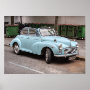 Old Morris Minor Convertible Tourer Poster