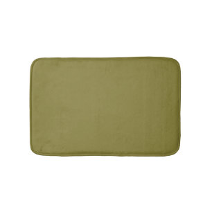 Old Moss Green Solid Colour Bath Mat