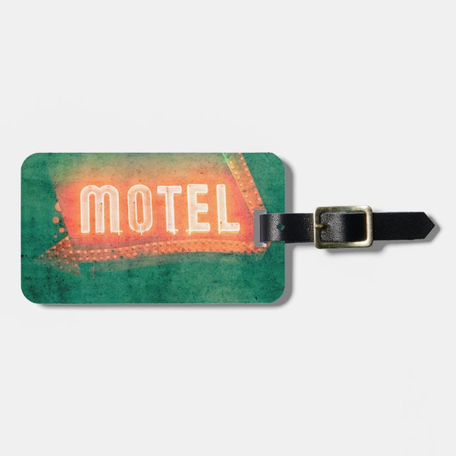 Old Motel Luggage Tag (Front Horizontal)