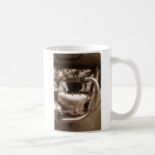 Old Motorcycle Engine Coffee Mug (Right)