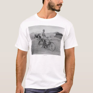 Old Motorcycle with Lantern Headlight T-Shirt