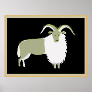 Old Mountain Goat Poster