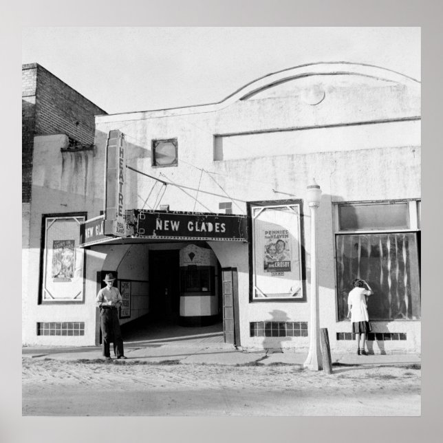 Old Movie Theatre, 1939 Poster (Front)
