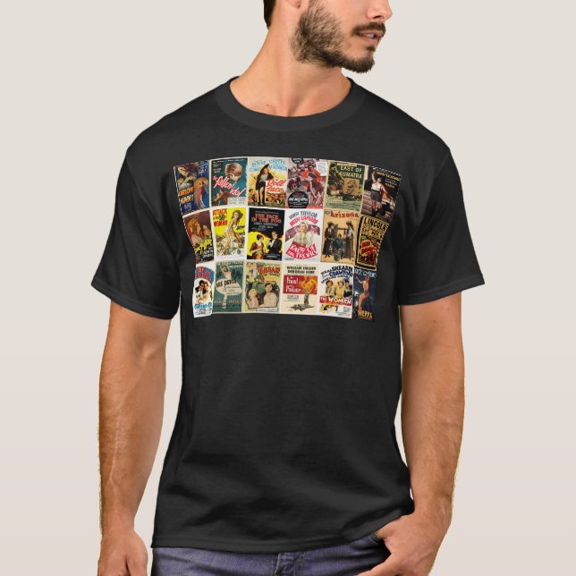 Old Movies Poster T-Shirt (Front)