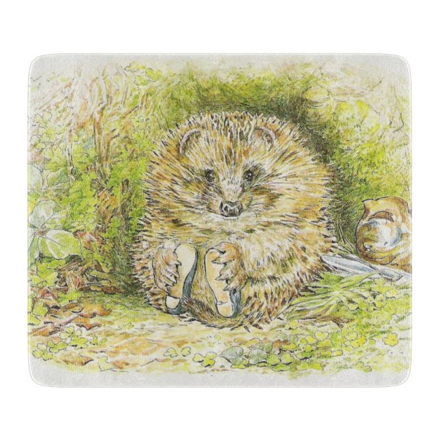 Old Mr Prickly Pin (Hedgehog) (by Beatrix Potter) Cutting Board (Front)