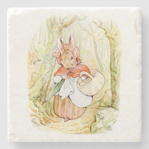 Old Mrs Rabbit (Little Red Riding Hood) (B Potter) Stone Coaster