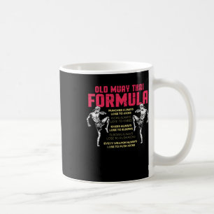 Old Muay Thai Formula Kickboxing Thai Boxer Distre Coffee Mug