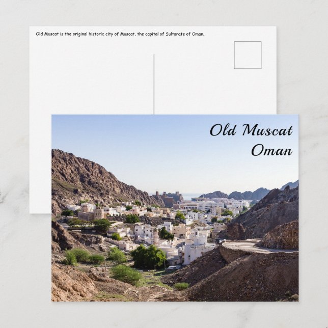 Old Muscat original historic city of Muscat - Oman Postcard (Front/Back)