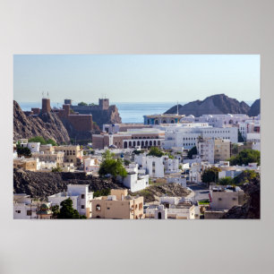 Old Muscat original historic city of Muscat - Oman Poster