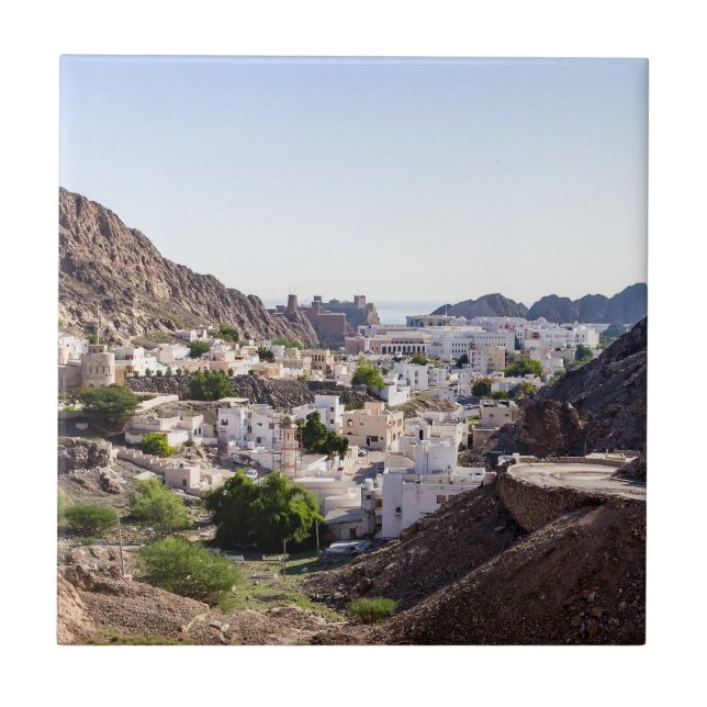 Old Muscat original historic city of Muscat - Oman Tile (Front)