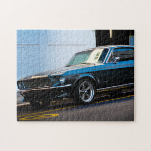 Old Muscle Classic Car Details Driver Drive Jigsaw Puzzle