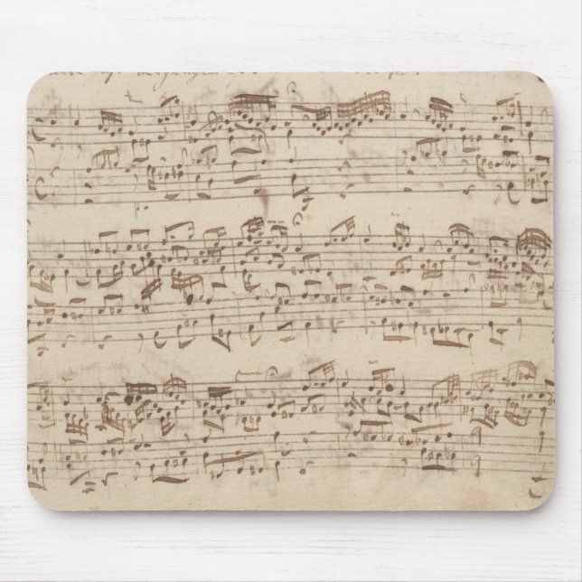 Old Music Notes - Bach Music Sheet Mouse Mat (Front)