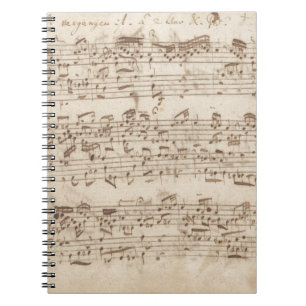 Old Music Notes - Bach Music Sheet Notebook