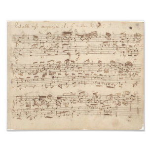 Old Music Notes - Bach Music Sheet Photo Print
