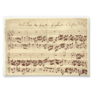 Old Music Notes - Bach Music Sheet Photo Print