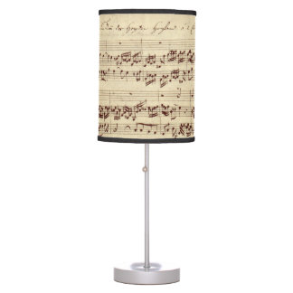 Old Music Notes - Bach Music Sheet Table Lamp