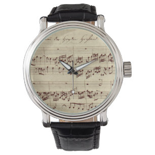 Old Music Notes - Bach Music Sheet Watch