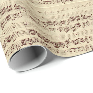 Old Music Notes - Bach Music Sheet Wrapping Paper