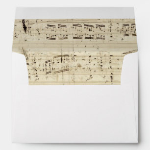Old Music Notes - Chopin Music Sheet Envelopes