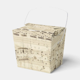 Old Music Notes - Chopin Music Sheet Favour Box