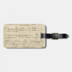 Old Music Notes - Chopin Music Sheet Luggage Tag