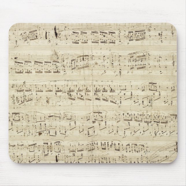 Old Music Notes - Chopin Music Sheet Mouse Mat (Front)